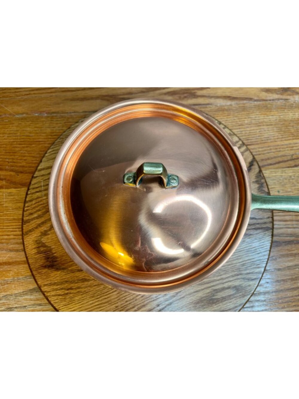 Vintage  Paul Revere Ware 3 quart  Copper Saucepan With Lid Bicentennial Brass H - Picture 5 of 12